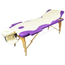 Массажный стол Atlas Sport складной 3-с деревянный 70 см (кремово-фиолетовый) Массажный стол Atlas Sport складной 3-с деревянный 70 см (кремово-фиолетовый)