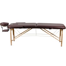 Массажный стол Atlas Sport складной 2-с деревянный 60 см (темно-коричневый)